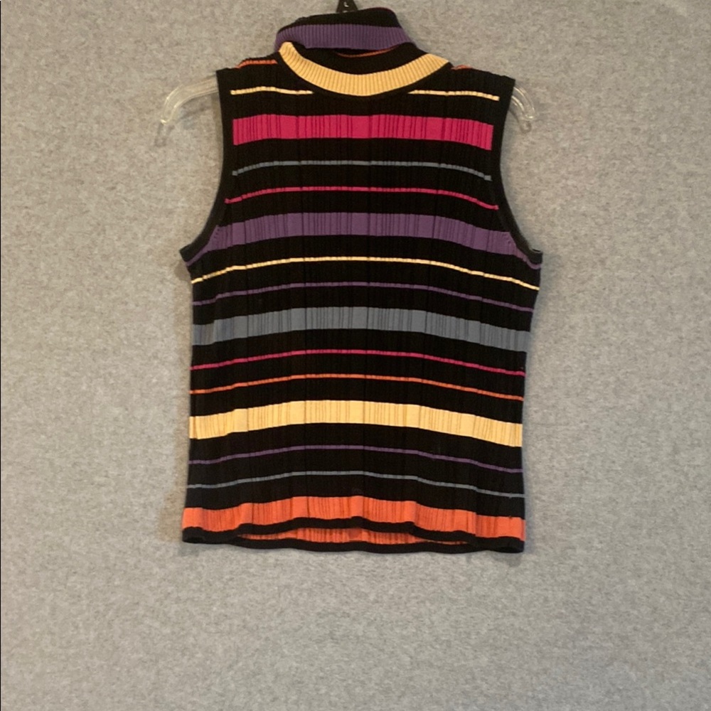 Chadwicks Red and Pink Ribbed Sleeveless Tank Top